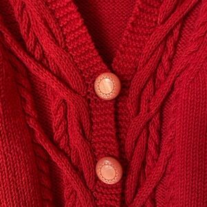 Red Knit Cardigan